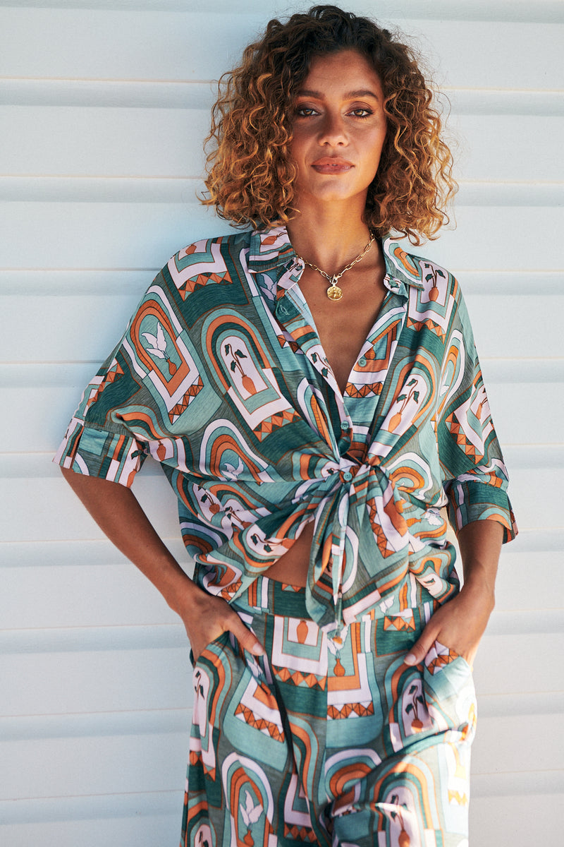 River Shirt - Emerald Arches