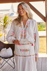 Ophelia Blouse- Ivory ~ MOS the label