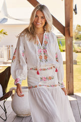 Ophelia Blouse- Ivory ~ MOS the label
