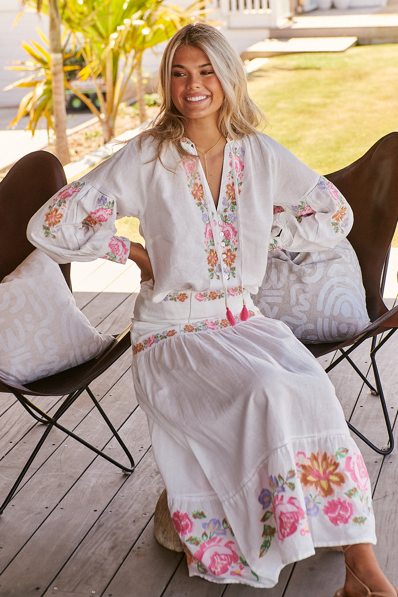 Ophelia Blouse- Ivory ~ MOS the label
