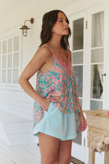 Flora Shorts Turquoise - Still Colour