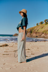 Turquoise Stripe Cici pant - Salt