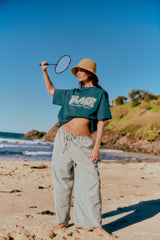 Turquoise Stripe Cici pant - Salt