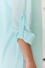 Turquoise Harper Shirt Dress - Still Colour