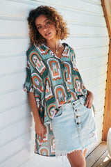 River Shirt - Emerald Arches