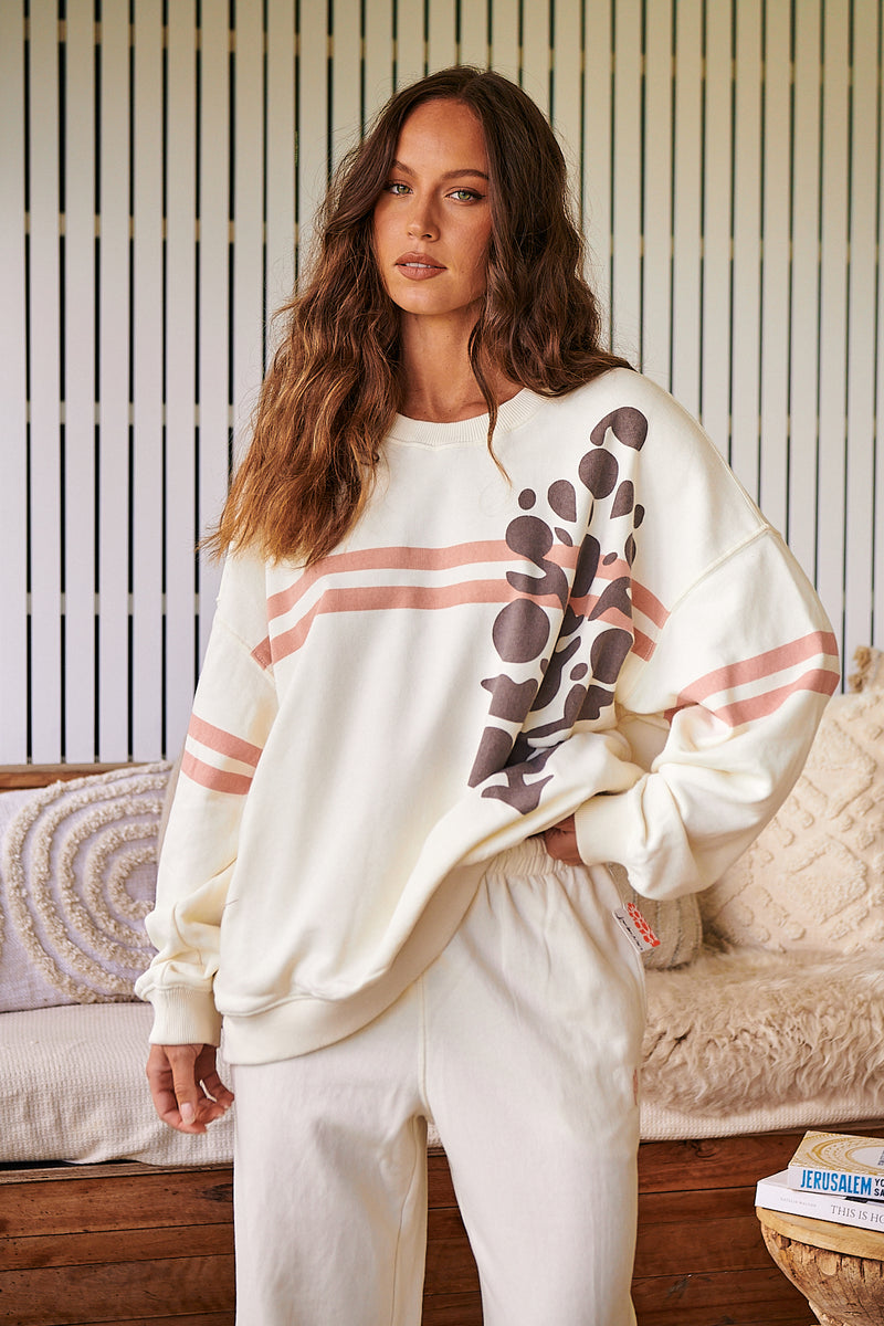 All Star Logo Pullover- white combo ~ Free People