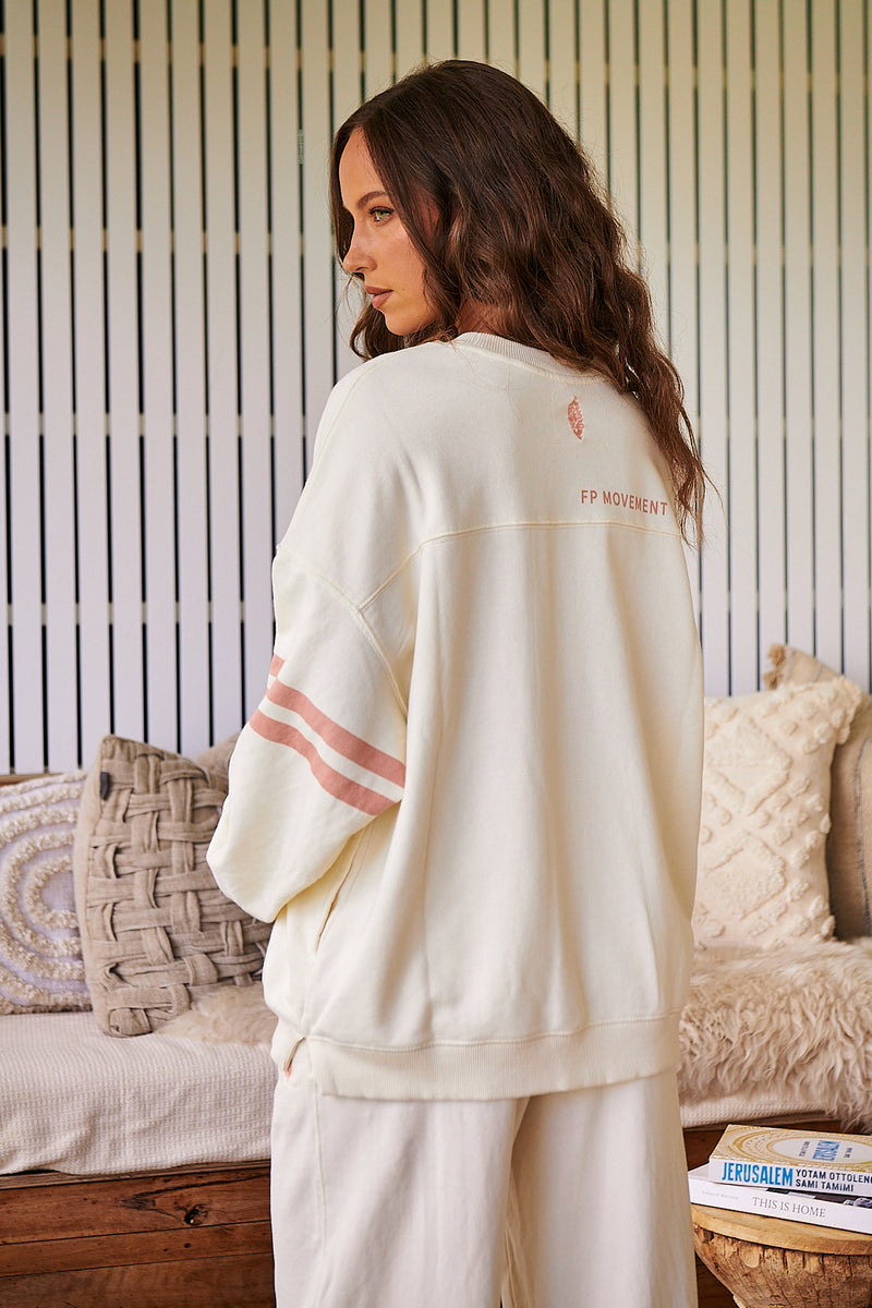 All Star Logo Pullover- white combo ~ Free People