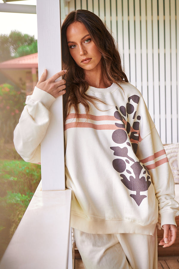 All Star Logo Pullover- white combo ~ Free People