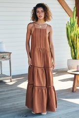 Lou Maxi Dress Gingernut -  Rhodes