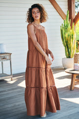 Lou Maxi Dress Gingernut -  Rhodes