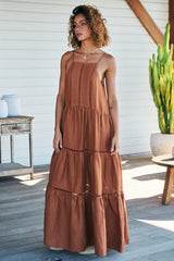 Lou Maxi Dress Gingernut -  Rhodes