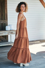 Lou Maxi Dress Gingernut -  Rhodes