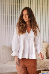 Kaia Blouse -Light Chalk - Odd Molly