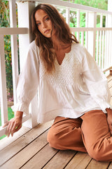 Kaia Blouse -Light Chalk - Odd Molly