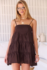 Cora Mini Dress - Chocolate Wanderlust
