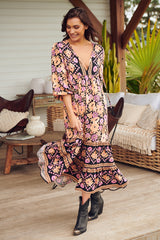 Liliana Midi Dress - Apricot Blossom