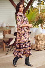 Liliana Midi Dress - Apricot Blossom