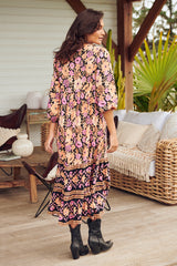 Liliana Midi Dress - Apricot Blossom