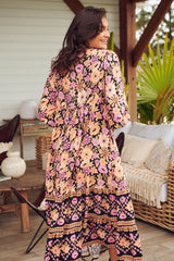 Liliana Midi Dress - Apricot Blossom
