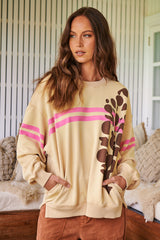 All Star Logo Pullover- Pink Sand combo ~ Free People