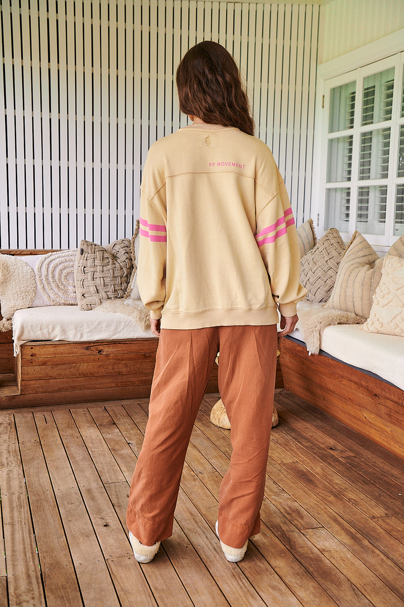 All Star Logo Pullover- Pink Sand combo ~ Free People