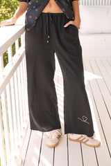 Cici pant -  Love is all around Black