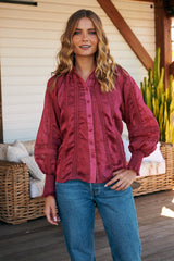 Summer Rays Blouse - Raspberry   ~ Ministry of Style