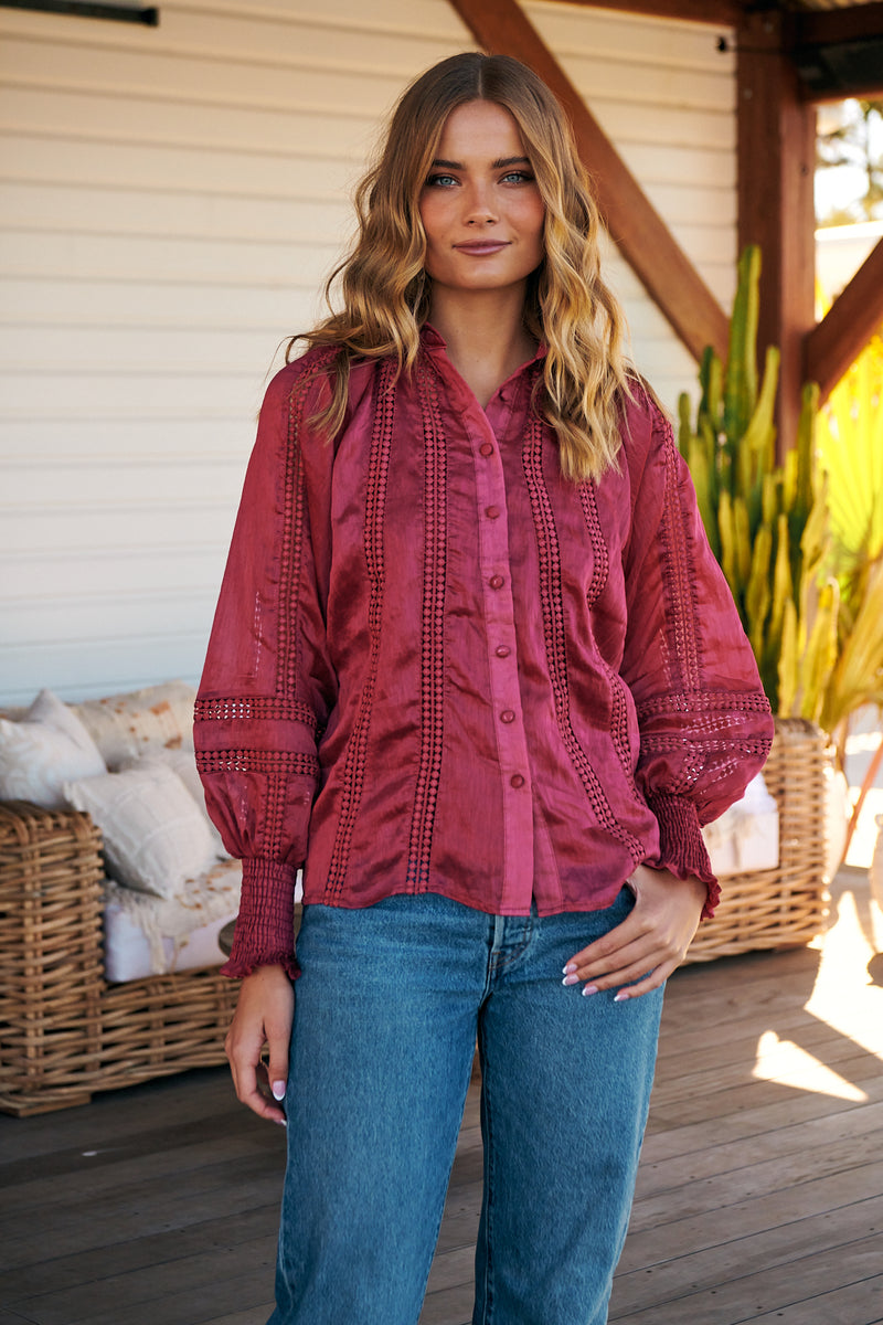 Summer Rays Blouse - Raspberry   ~ Ministry of Style
