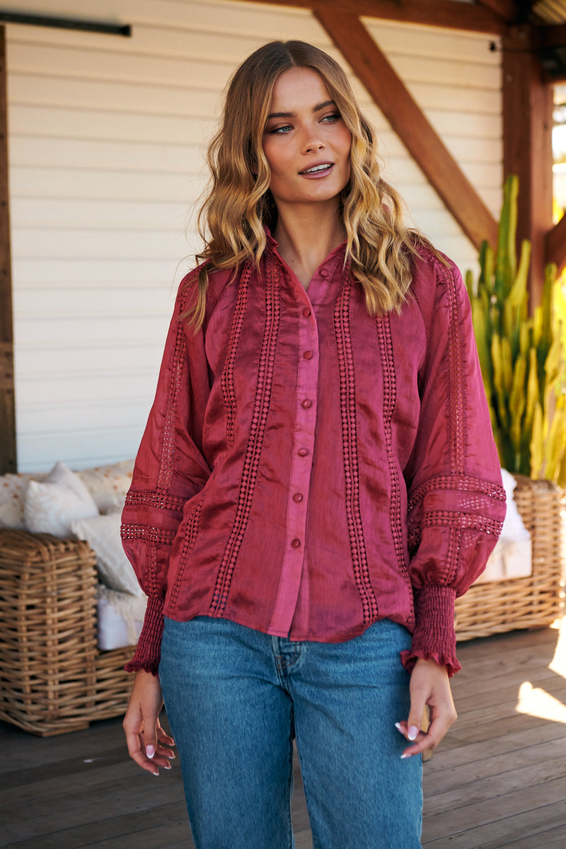 Summer Rays Blouse - Raspberry   ~ Ministry of Style