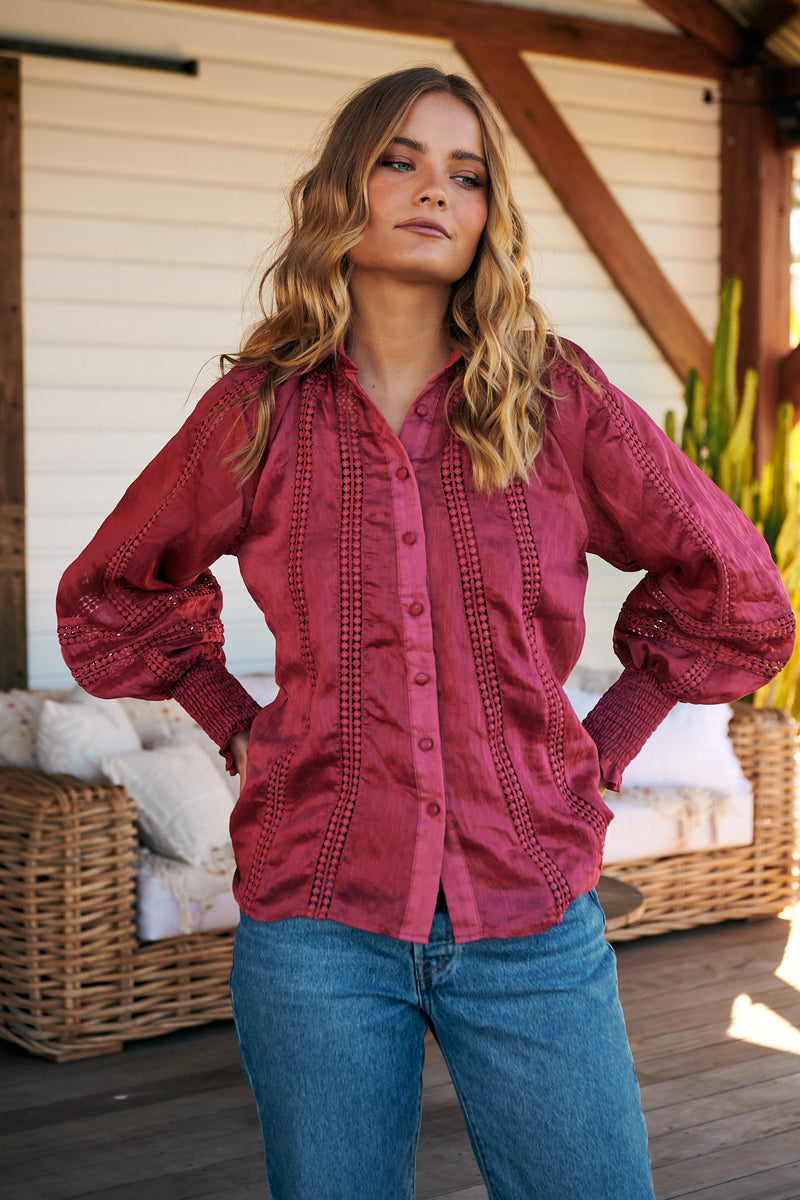 Summer Rays Blouse - Raspberry   ~ Ministry of Style