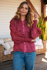 Summer Rays Blouse - Raspberry   ~ Ministry of Style