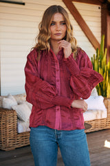 Summer Rays Blouse - Raspberry   ~ Ministry of Style