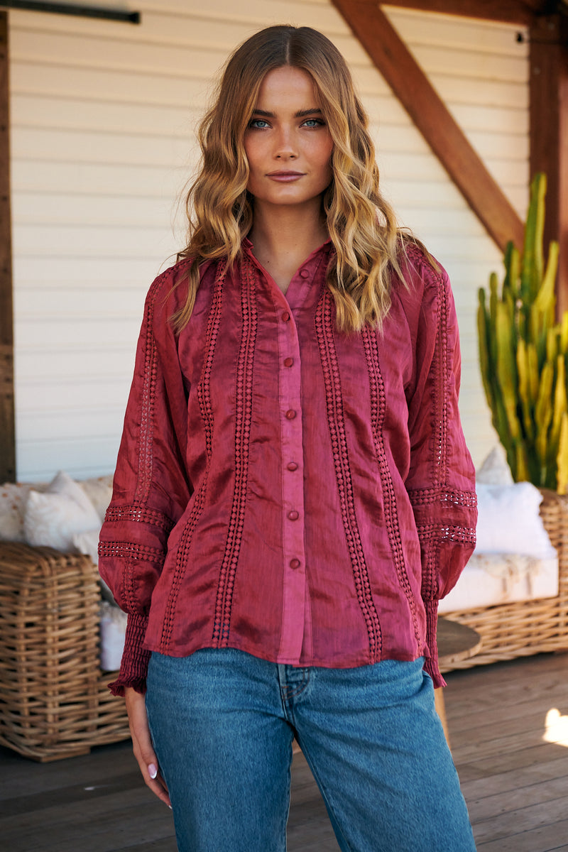 Summer Rays Blouse - Raspberry   ~ Ministry of Style