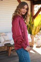 Summer Rays Blouse - Raspberry   ~ Ministry of Style