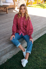 Summer Rays Blouse - Raspberry   ~ Ministry of Style