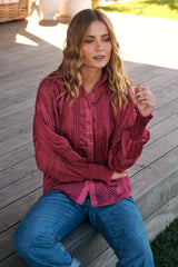 Summer Rays Blouse - Raspberry   ~ Ministry of Style