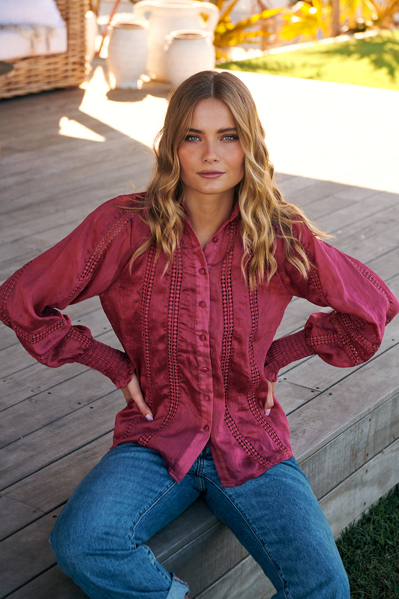Summer Rays Blouse - Raspberry   ~ Ministry of Style