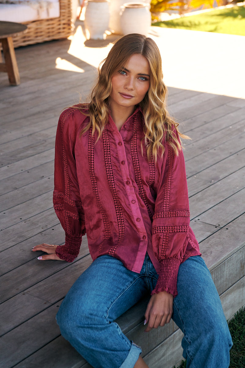 Summer Rays Blouse - Raspberry   ~ Ministry of Style