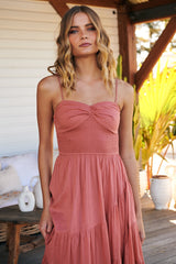 Sundrenched Solid Maxi Dress- Clay ~ Free People