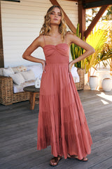 Sundrenched Solid Maxi Dress- Clay ~ Free People