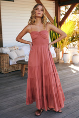 Sundrenched Solid Maxi Dress- Clay ~ Free People