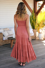 Sundrenched Solid Maxi Dress- Clay ~ Free People