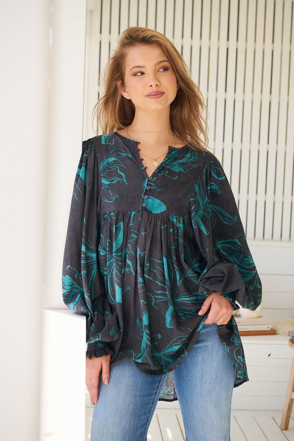 Paloma Blouse -  Midnight Lilly