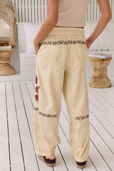 Rosalia Embroidered Pull-On Pants ~ Free People