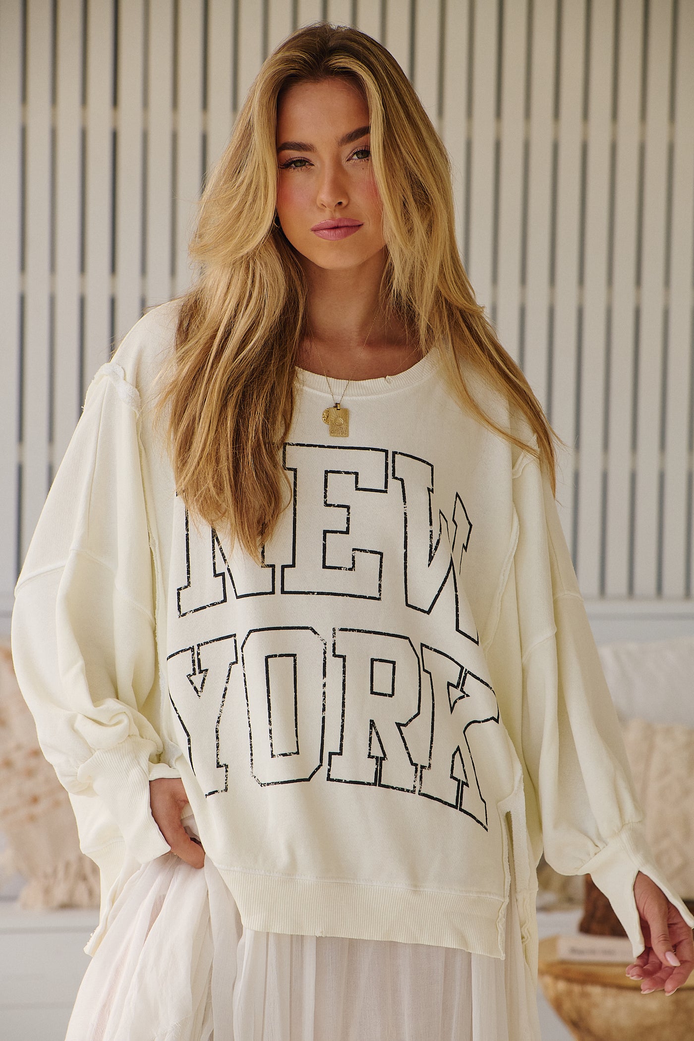 Graphic Camden Pullover -New York~ Free People – Arizonia Rose