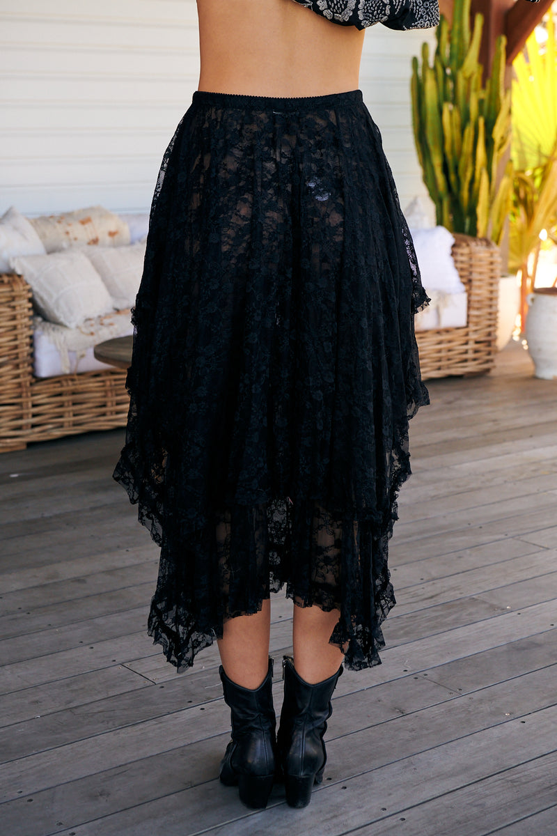 French Courtship Half Slip Skirt Black Free People