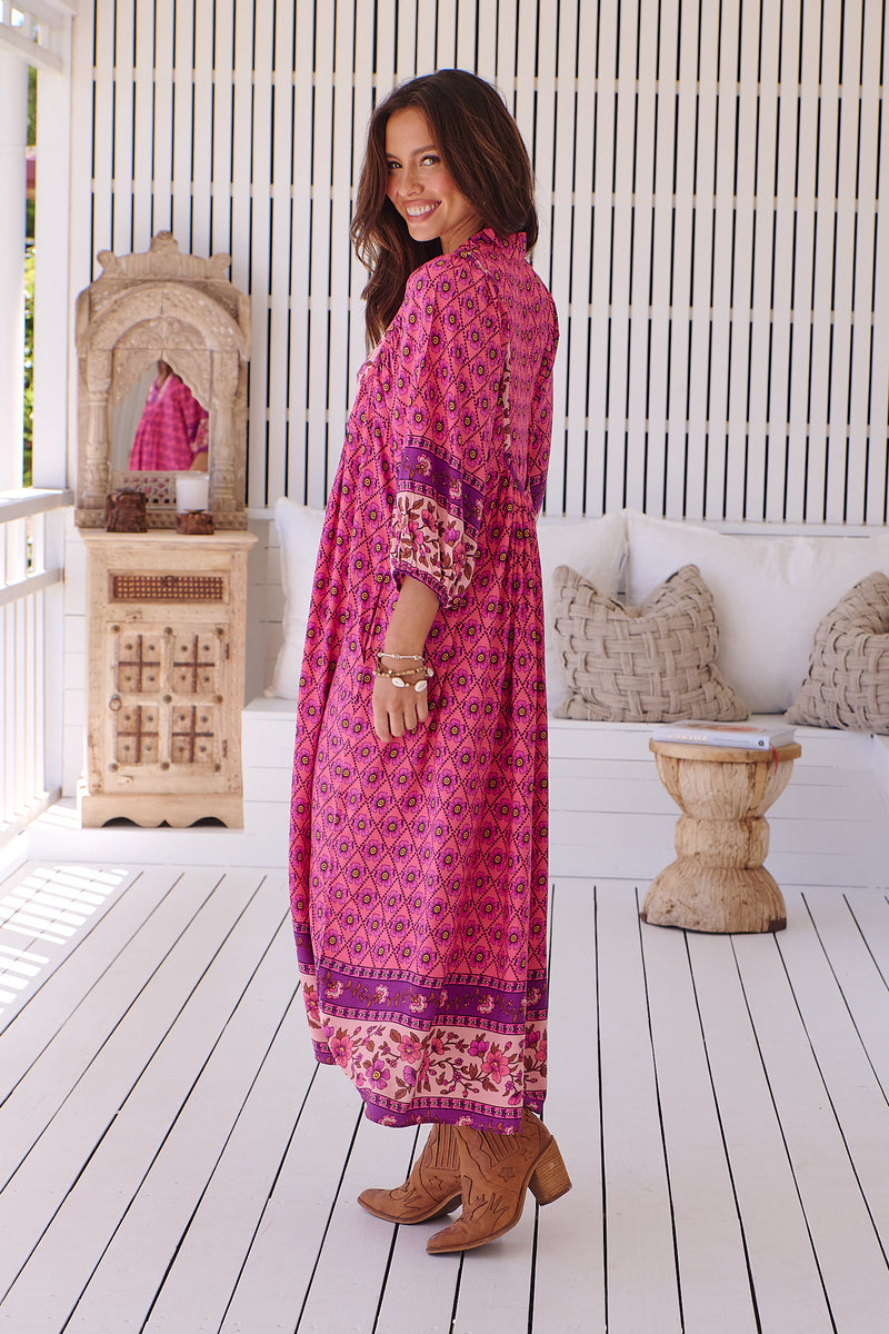 Boheme Midi Dress - Jolene Arizonia Rose Boheme Midi Dress - Jolene Arizonia Rose