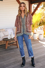 Border batik Top- Chestnut ~ Free People