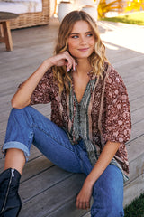 Border batik Top- Chestnut ~ Free People