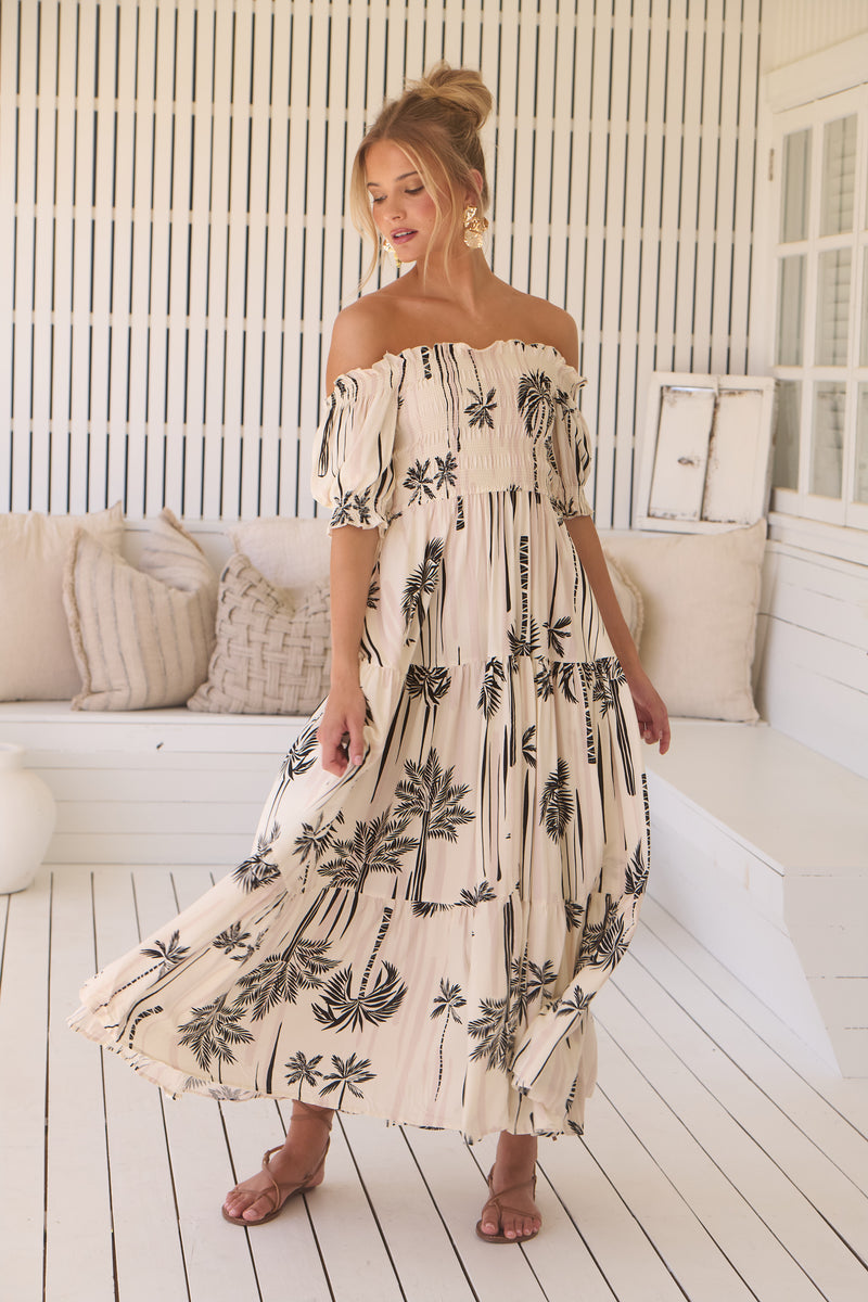 claudette ruched frill maxi dress Shona Joy - CLAUDETTE RUCHED FRILL MAXI DRESS
